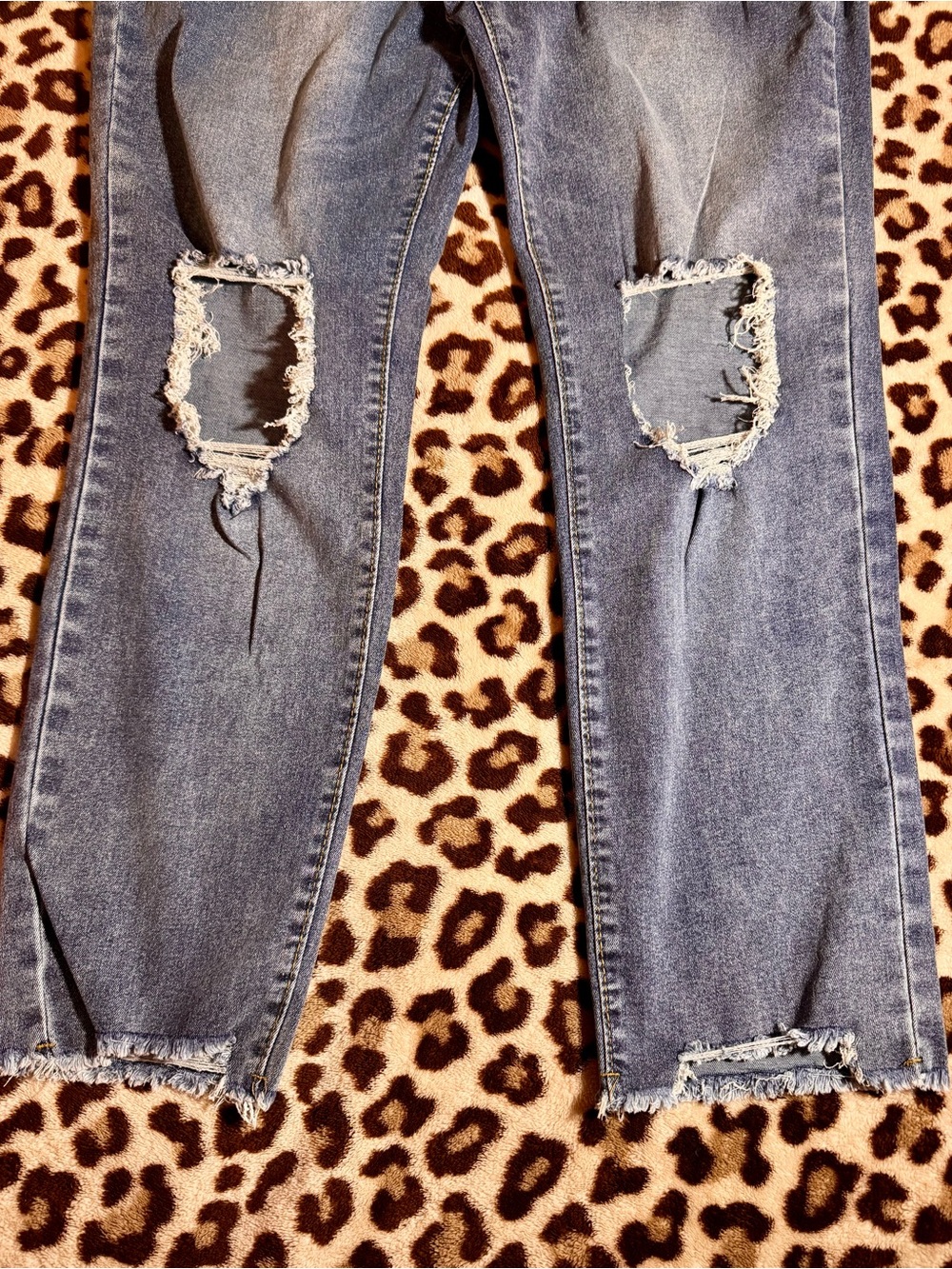 Women’s Distressed Blue Ripped Jeans